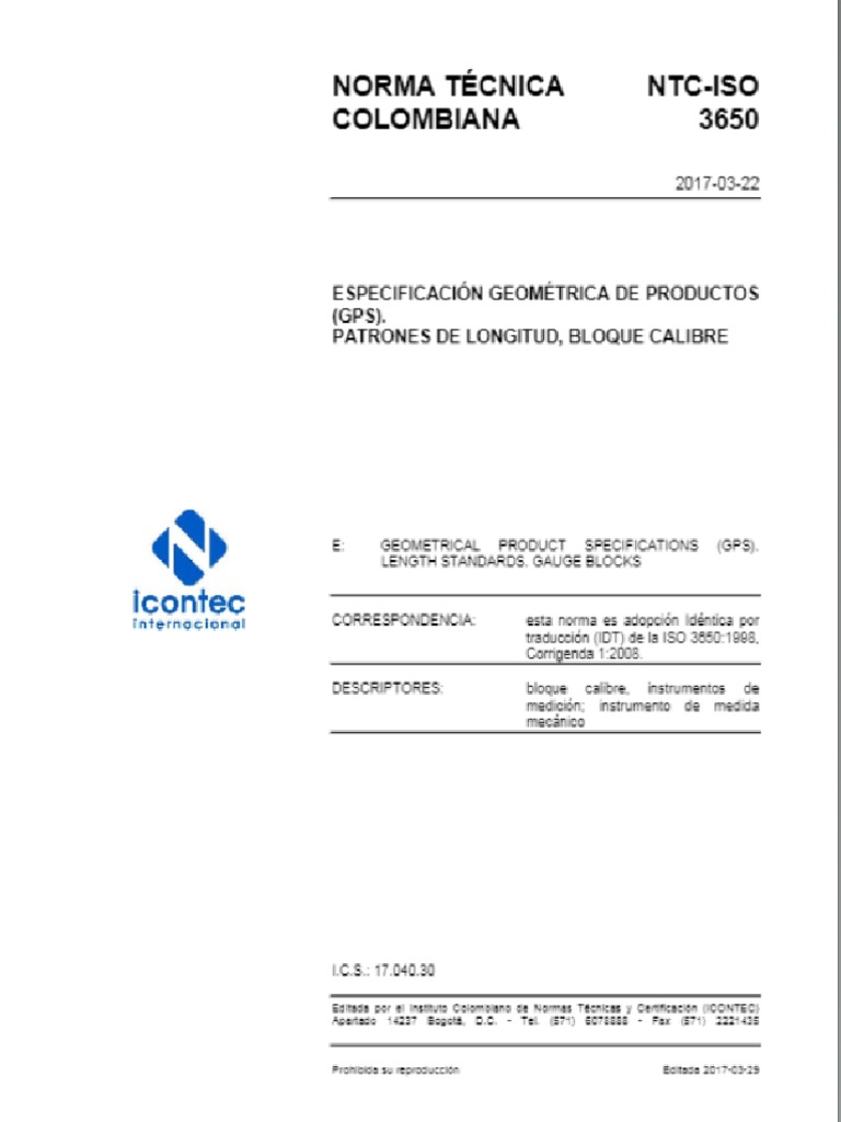 NCT Iso 3650 | PDF