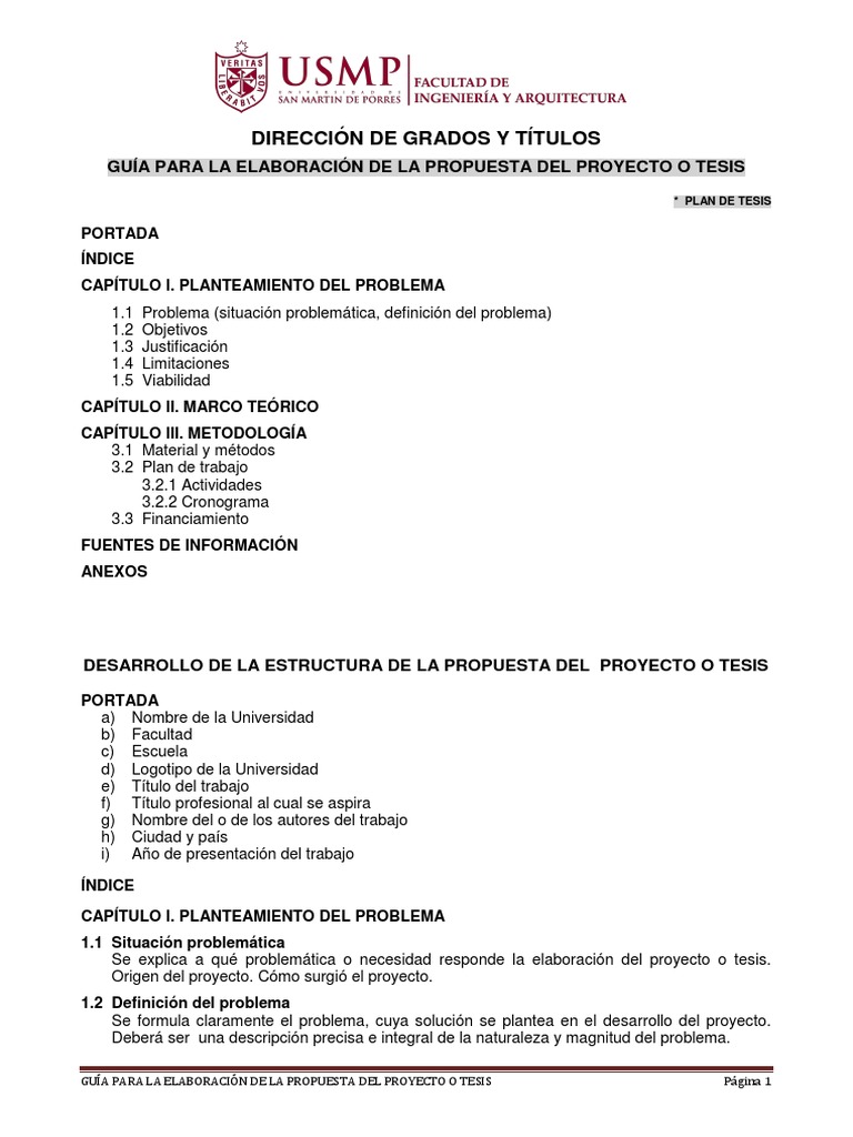 Plan de Tesis Usmp PDF | PDF | Beneficio (economía) | Conocimiento
