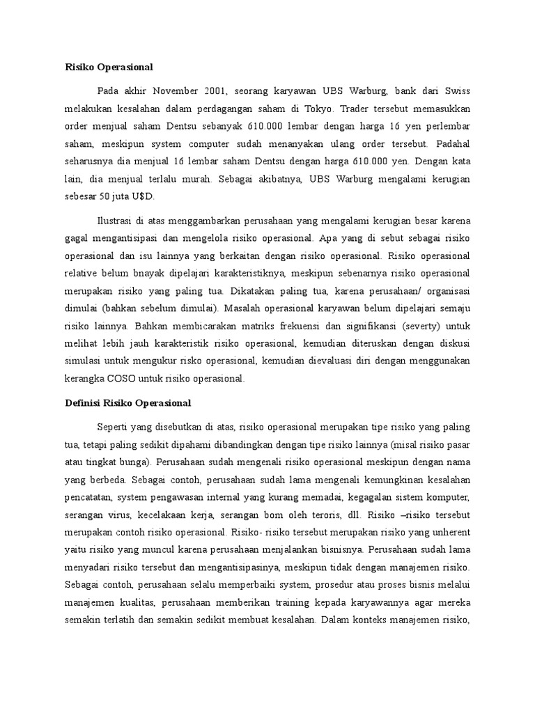 Pertanyaan Risiko Operasional Mathlaul Khairiyah