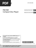 Fm/Am Compact Disc Player: CDX-G1280UM/CDX-G1201U/CDX-G1200U/ CXS-G1269U/CXS-G124SU/CXS-G1216U