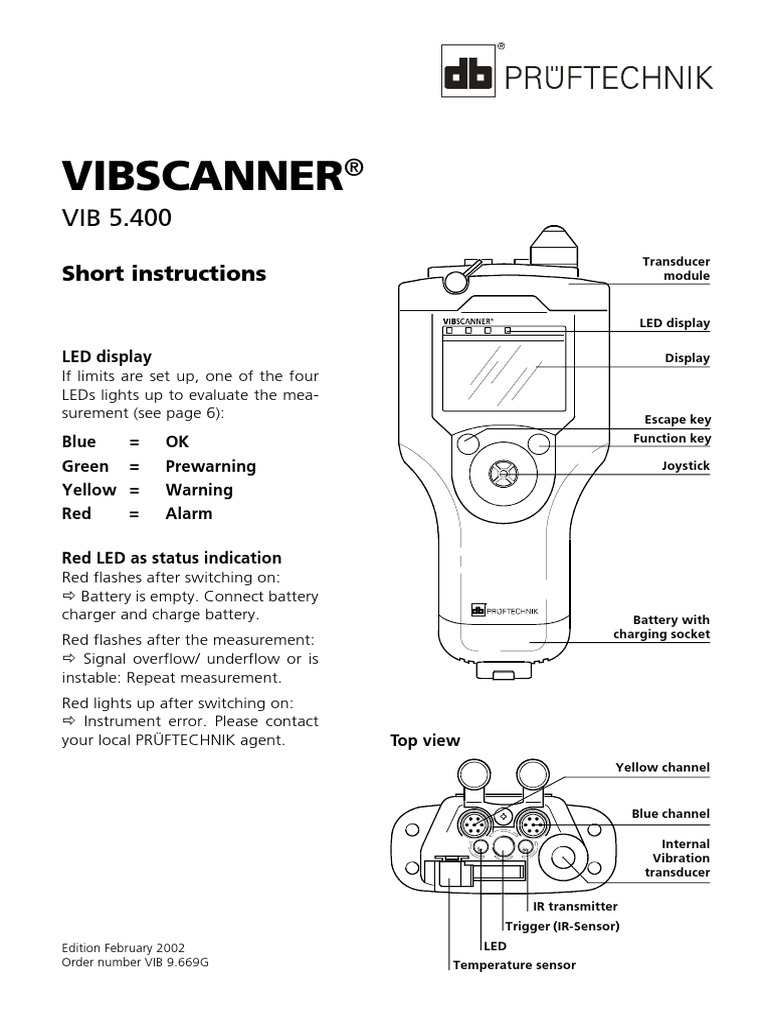 Vibscanner Short G | PDF | Light Emitting Diode | Electronic Engineering