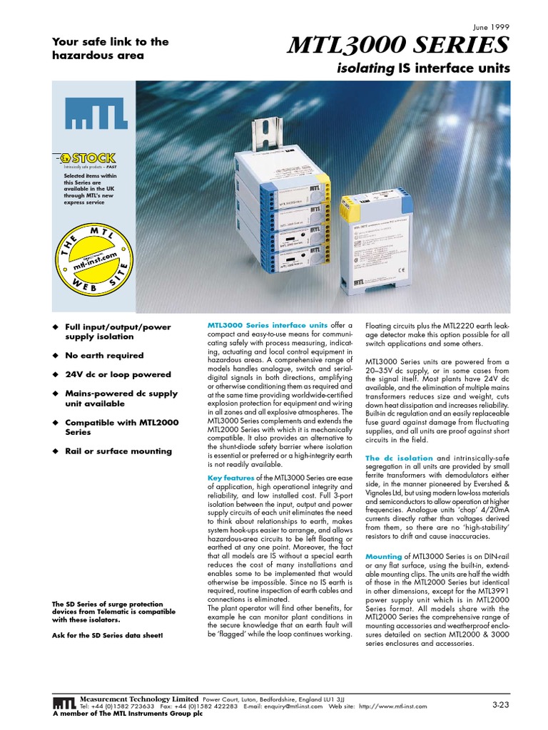 MTL3000 Series | PDF | Relay | Switch