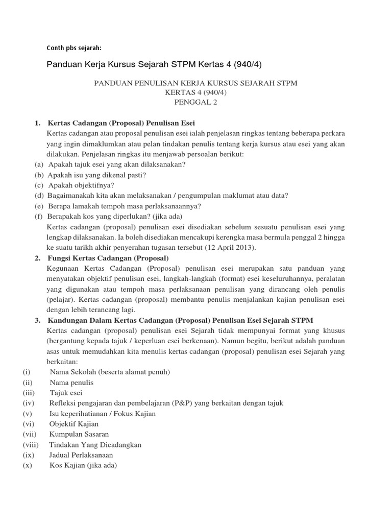 Contoh Kerja Kursus Sejarah Stpm Seni Dan Kebudayaan