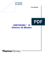 Detector Metales Oretronic III Español