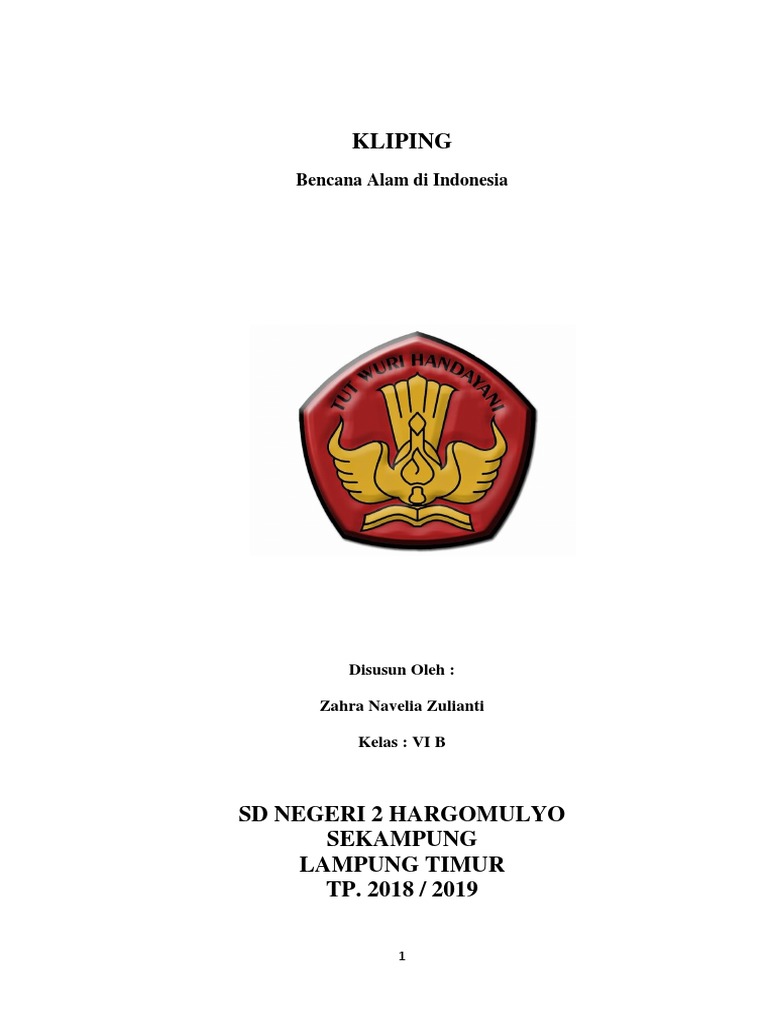 Kliping Bencana Alam Sd