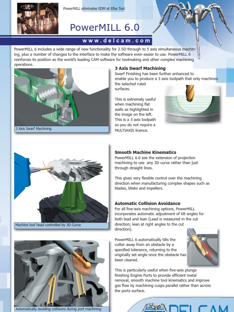 PowerMILL 6.0: Enhanced CAM Features | PDF | Machining | Machine Tool