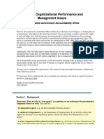 Survey of Organizational Performance and Management Issues: United States Government Accountability Office