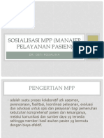 Sosialisasi MPP (Manajer Pelayanan Pasien)
