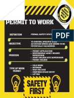 Yellow and Black Caution Textured World Day For Safety and Health at Work Social Media Graphic