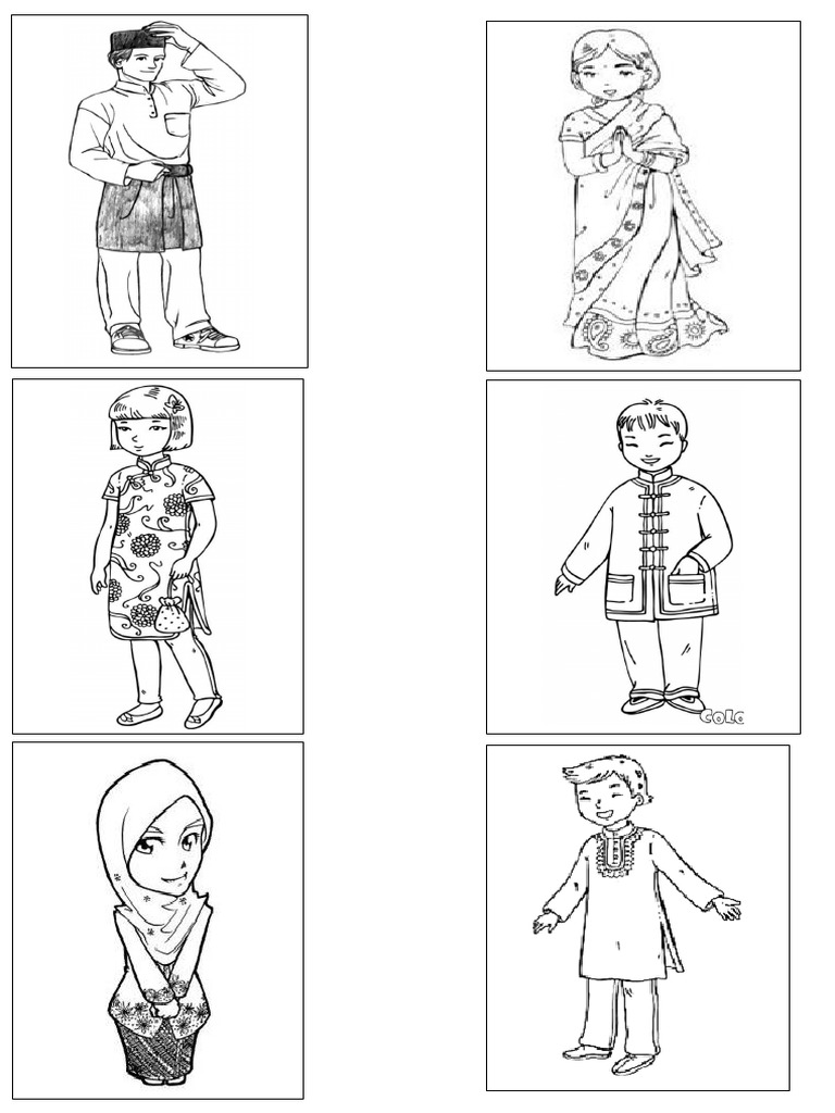 buku mewarna pakaian baju melayu