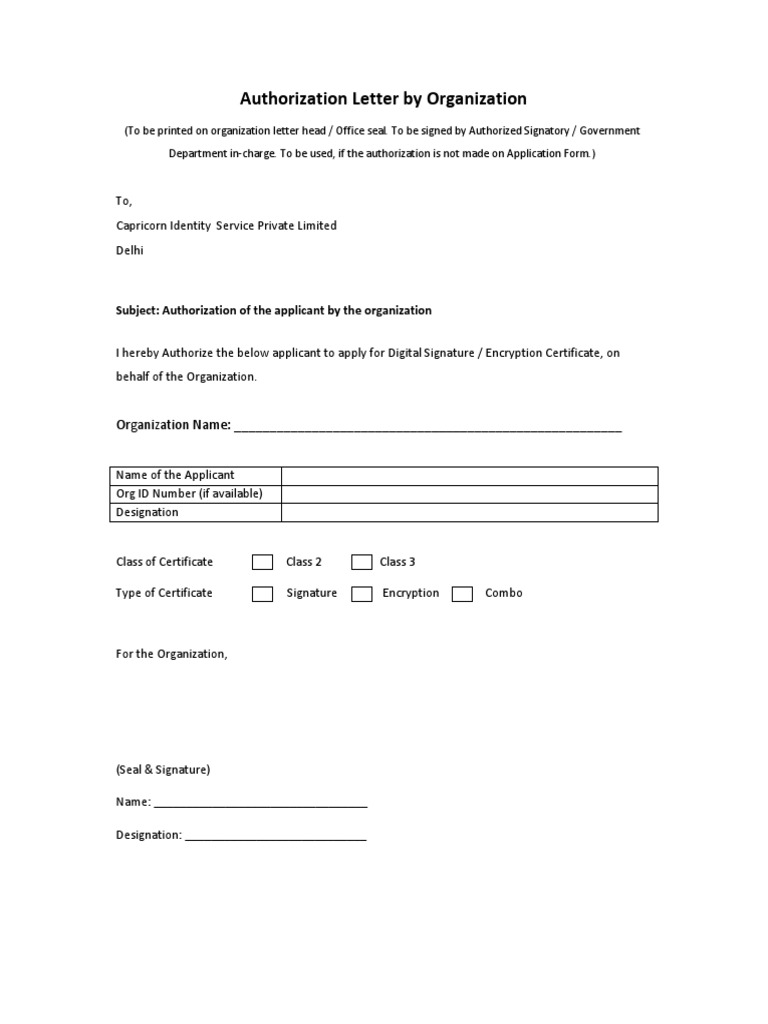 Capricorn Authorisation Letter | PDF | Military Communications | Document