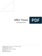 MBA Thesis
