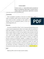 Artículo científico sobre tipos de informe