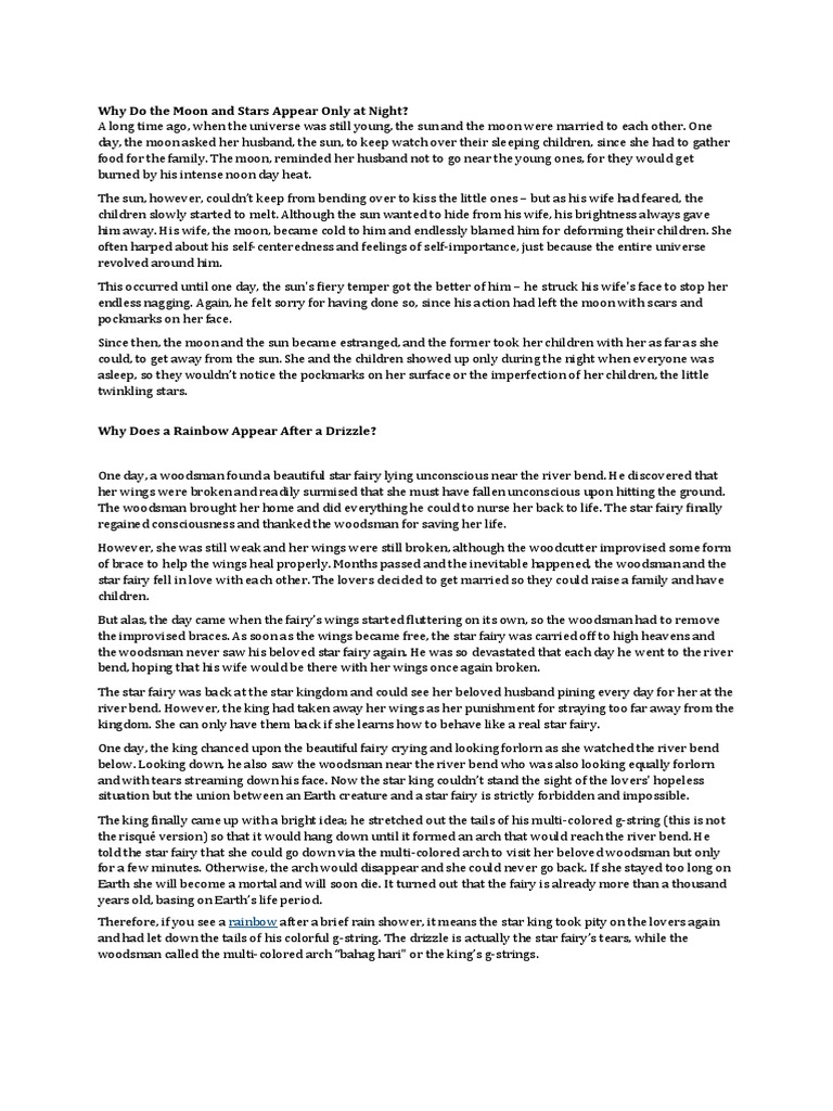 Why Do The Moon and Stars Appear Only at Night PDF Duel Sky