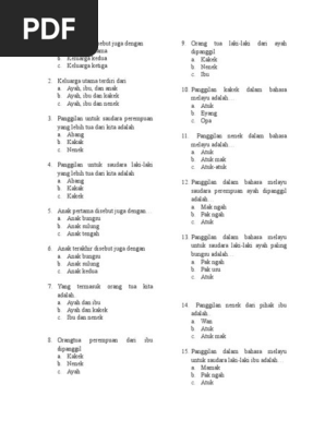 Soal Uts Bmr Kls 6