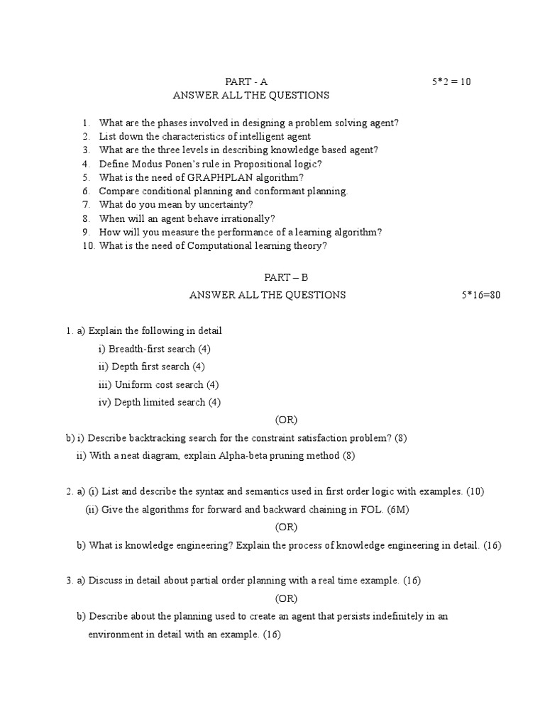Key Concepts in AI Planning and Logic | PDF | Bayesian Probability ...