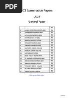 General Paper Essay Examples Notes | PDF | Cost Of Living