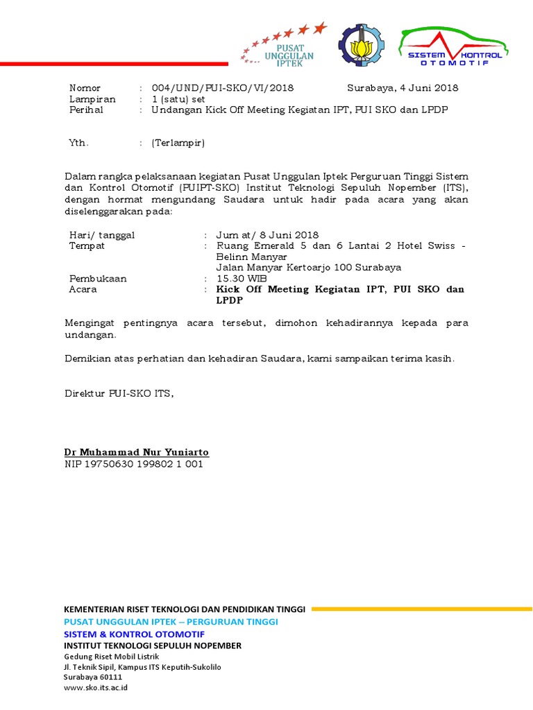 Contoh Surat Undangan Zoom Meeting Nusagates