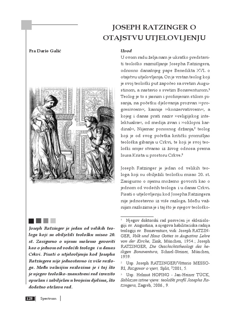 14 Ratzinger o Utjelovljenju PDF | PDF