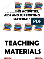 Teaching Activities, Aids and Supporting Materials