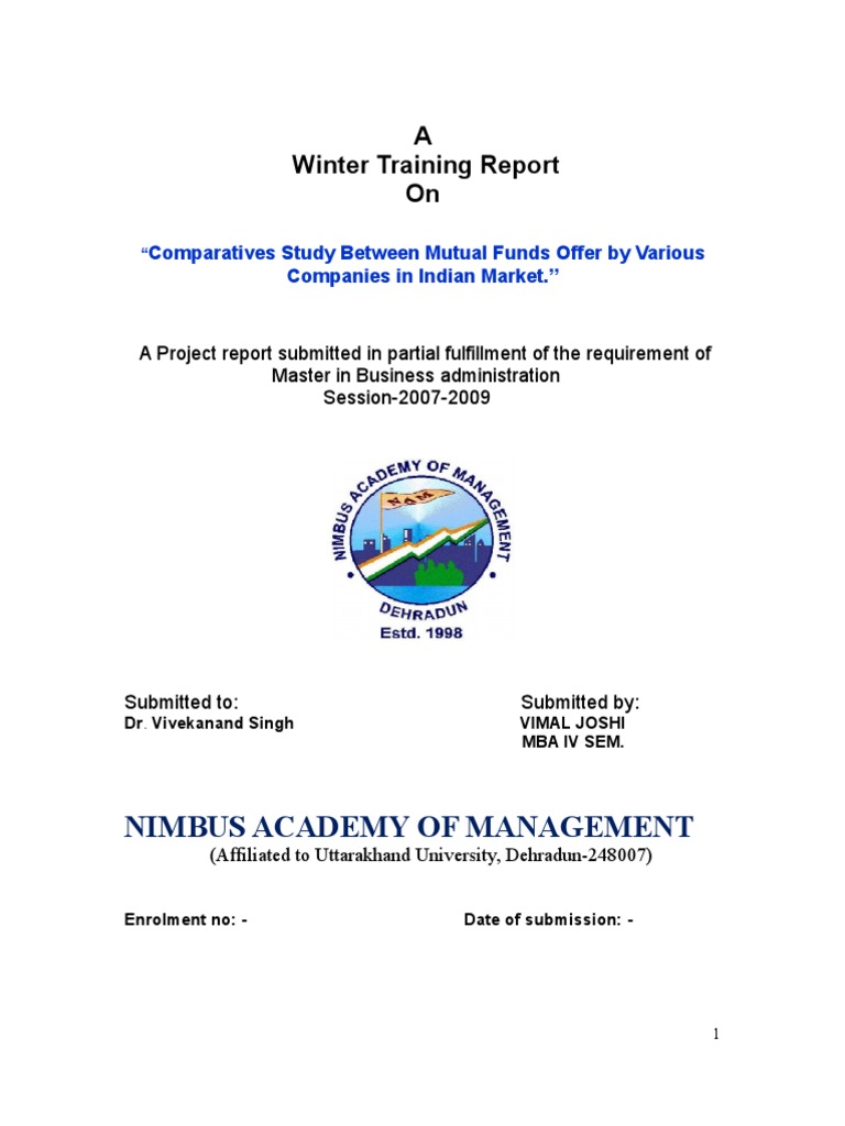 Nimbus Academy of Management: A Winter Training Report On | PDF ...