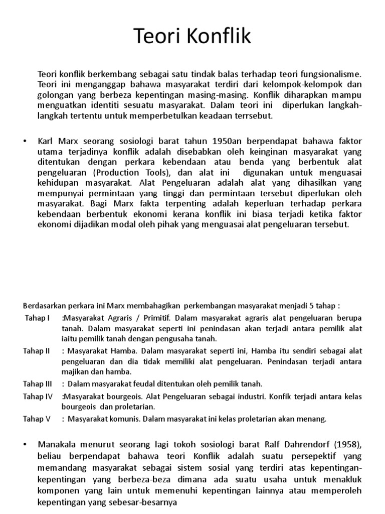 Teori Konflik Pendidikan