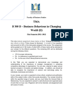 TMA B 300 B - Business Behaviour in Changing World (II) : Faculty of Business Studies