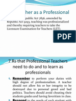 The Teacher As A Professional