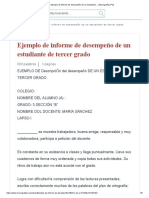 Ejemplo de Informe de Desempeño de Un Estudiante... - Monografías Plus PDF