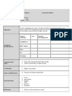 Format CV