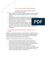 Detalle Cinco Funciones de La Junta de Política y Regulación Monetaria y Financiera