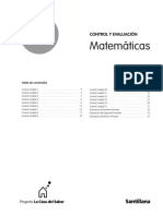 Control y Evaluacian Mate Santillana 2 1 PDF