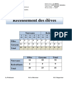 Recensement Des Eleves 4 Aep