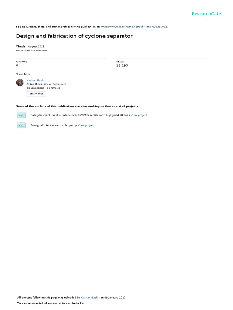 Cyclone Pdf Pdf Gases Chemical Engineering