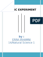 Physic Experiment: Erra Irhamni 14/natural Science 1