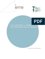 Le Glyphosate, L'Herbicide Le Plus Employé Dans Le Monde: Document D'information