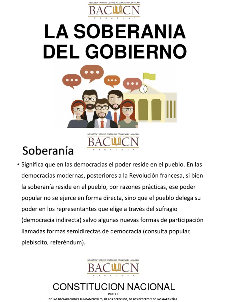 La Soberania Del Gobierno Democracia Soberanía