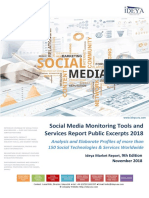 Social Media Monitoring Tools and Services Report Public Excerpts 2018, 9th Edition