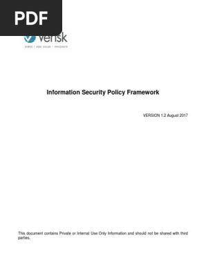 Information Security Policy Framework