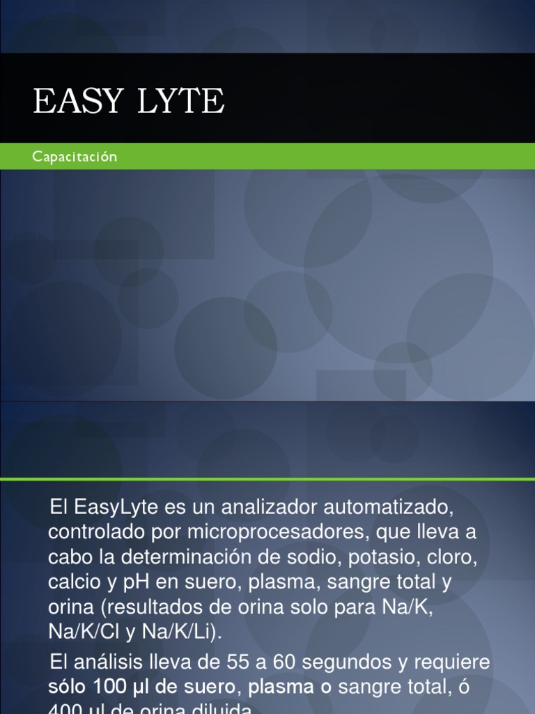 Manual de Uso del EasyLyte en Español | PDF | Potasio | Dieta y nutrición