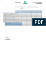 Reporte Entrega de Planificaciones Quincenales