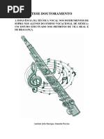 A Influência Da Técnica Vocal Nos Instrumentos