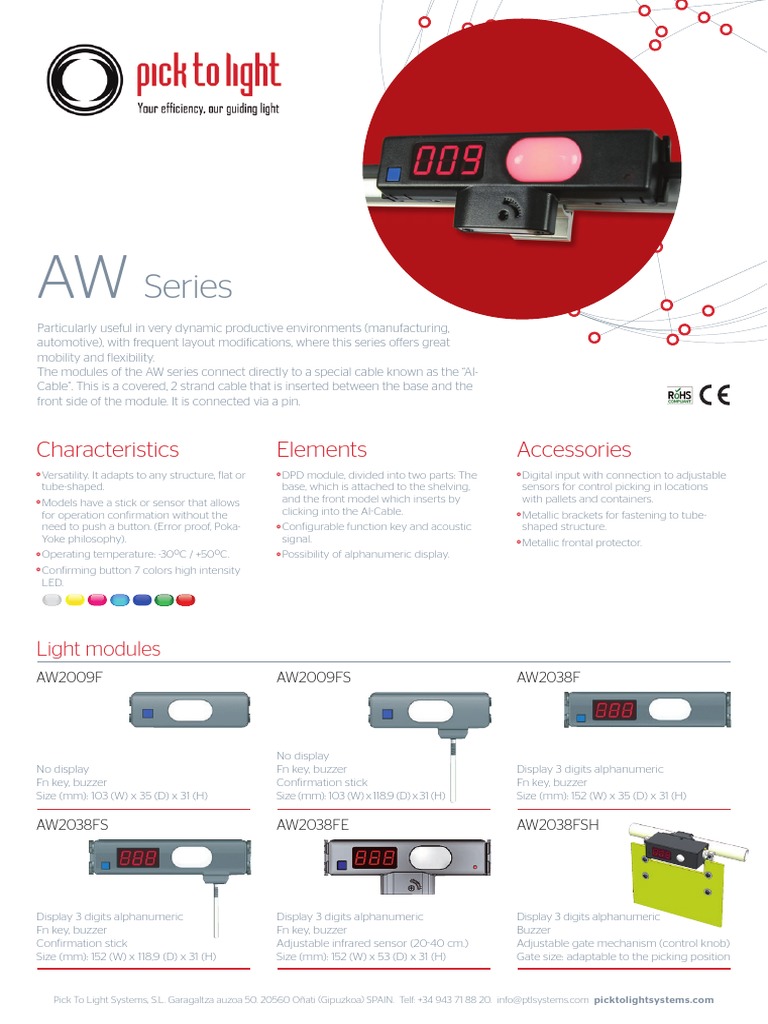 Serie Aw | PDF | Sensor | Electronics