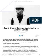 LesInrocks - Quand Ornette Coleman Improvisait Avec Jacques Derrida