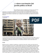Odio Frustración y Valores Reaccionarios Jair Bolsonaro y La Regresión Política en Brasil Gonzalo Berron