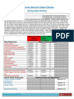 Bon Secours Memorial College of Nursing Nursing Skills Checklist