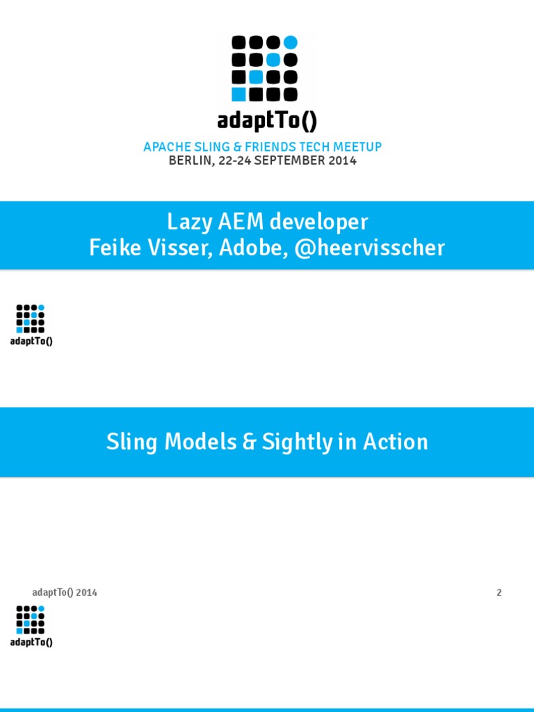 Lazy AEM Developer Sling Models Sightly PDF Uniform Resource