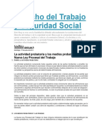 Derecho Del Trabajo y Seguridad Social