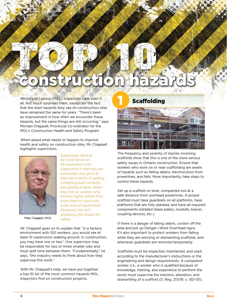 Top Ten Construction Hazards Download Free Pdf Personal Protective