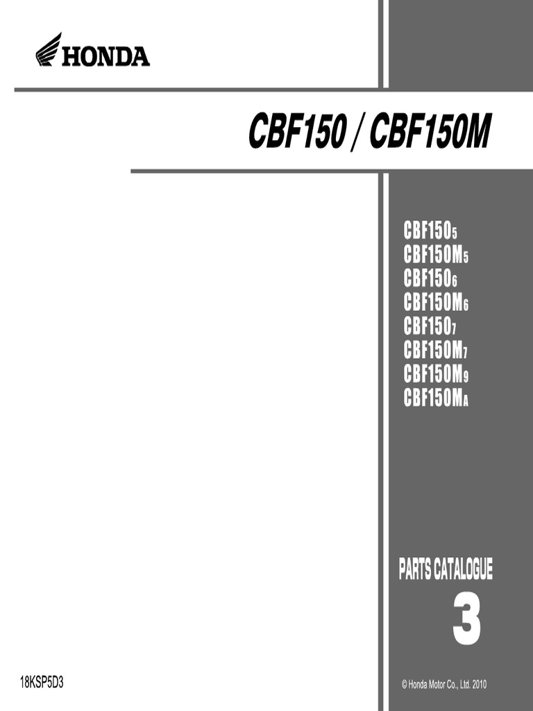 Honda CBF150 CBF150M Spares PDF | PDF
